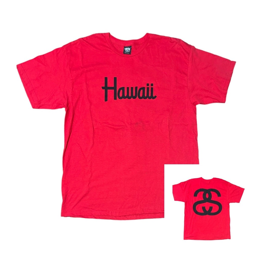 NEW Stussy Vintage Hawaii T Shirt XL Red FLAW